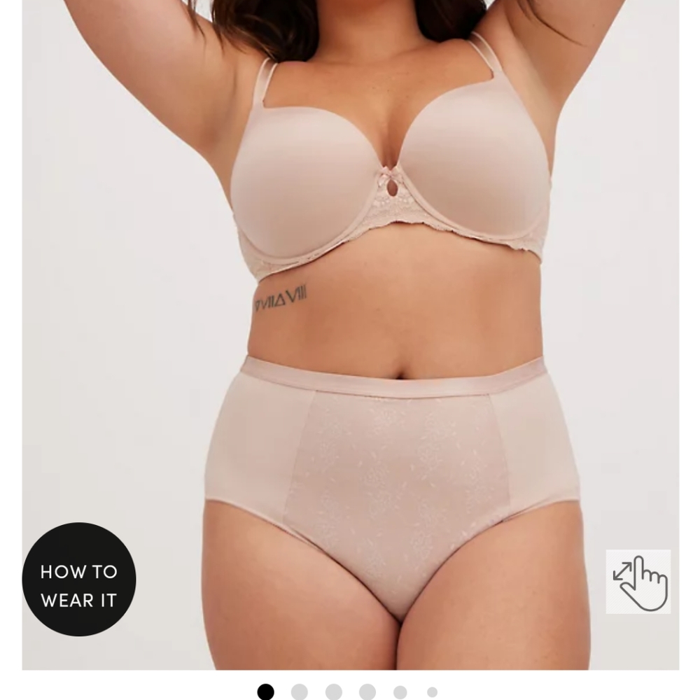 Beige brief panty microfiber 360